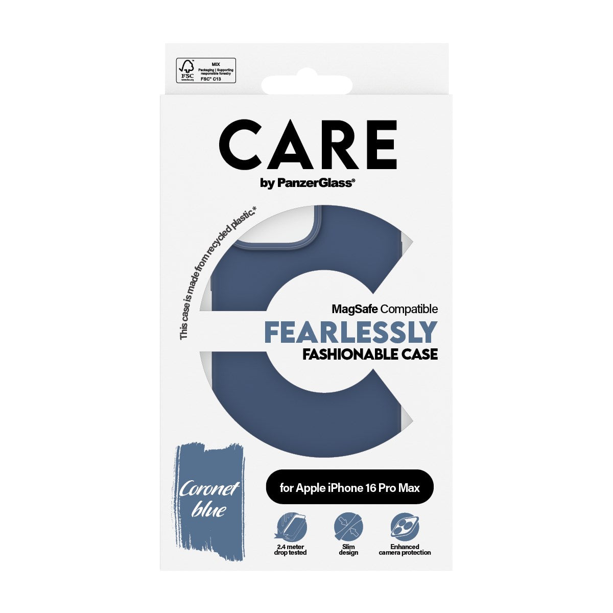 CARE by PanzerGlass® Fashionable Case Blau m. MagSafe iPhone 16 Pro Max